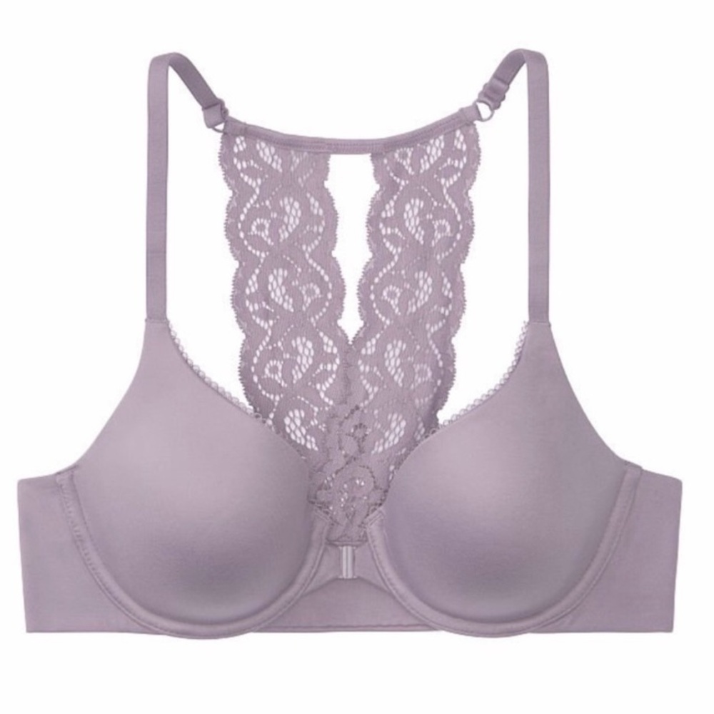 Victorias Secret Womens Body By Victoria Lightly Lined Front Close Racerback 34D